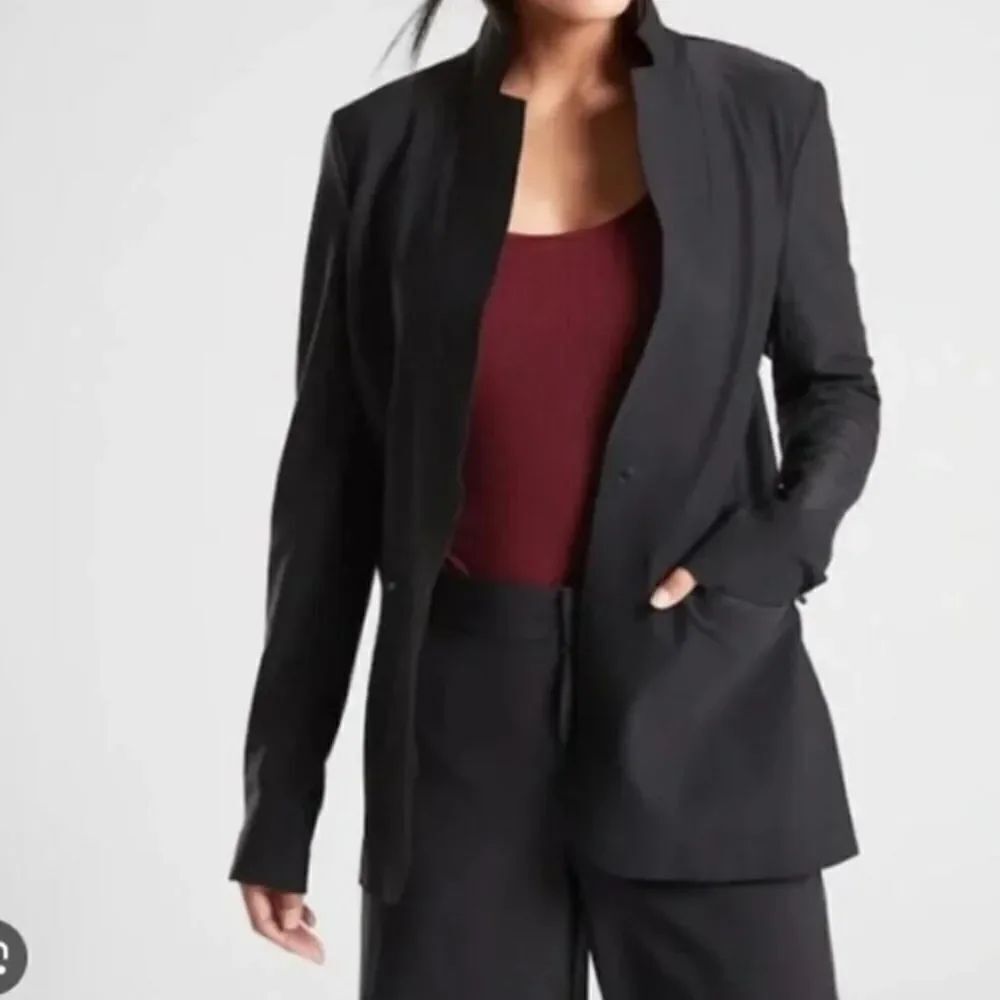 Athleta Black Interstellar Blazer Sz 6